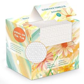 Disposable Face Towel, XL Unscented Facial Towelettes Soft Thick Absorbent