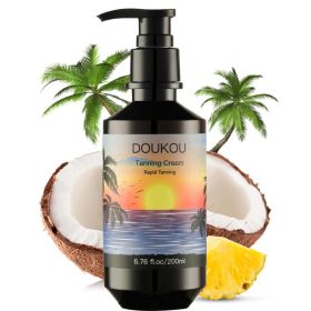 Tanning Cream, Natural Coconut Oil Self Tanner Lotion, Long Lasting Moisturizing Sun Tanning Lotion For Smooth Soft Bronzed Skin, 200ml (Option: 1pcs)